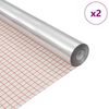 vidaXL Самозалепваща се огледална лента 90 x 100 см 2 бр. Сребристо