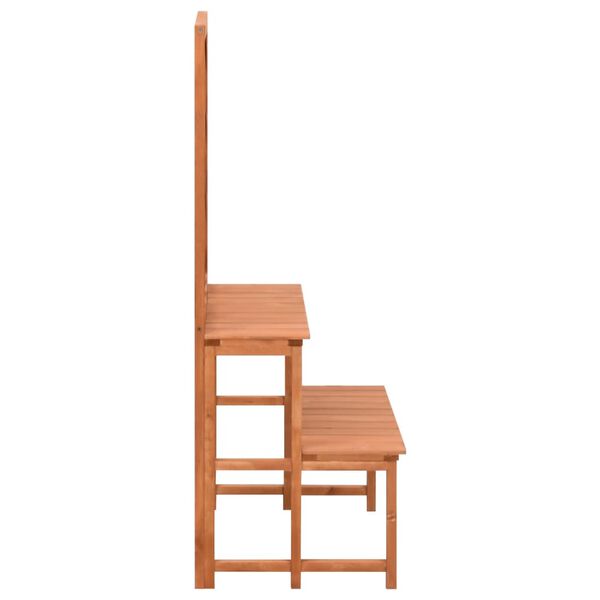 vidaXL Етажерка за саксии с пергола, 70x42x115 см, чам масив