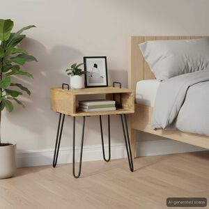 vidaXL Нощно шкафче, мангово дърво масив, 40x34x47 см