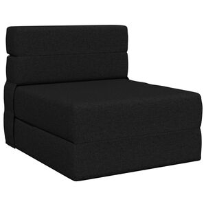 vidaXL Сгъваем диван легло Черно 70 x 72 x 60 cm Текстил