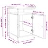 vidaXL Нощен шкаф Старо дърво 40 x 42 x 60 см Инженерно дърво