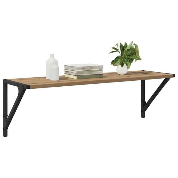 vidaXL Стени за рафтове 2 pcs Дъб 80 x 25 x 25,5 cm Инженерно дърво