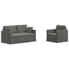 vidaXL Комплект дивани 2 pcs Тъмен сив 158 x 78 x 80 см Кадифе