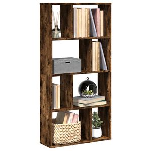 vidaXL Библиотека, опушен дъб, 60x20x120,5 см, инженерно дърво