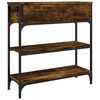 vidaXL Конзолна маса, опушен дъб, 72,5x25x75 см, инженерно дърво