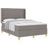 vidaXL Легло с пружинирана основа с таблото Таупе 140 x 190 cm текстил