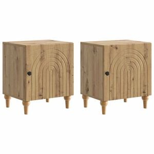 vidaXL Нощен шкаф 2 pcs Дъб артизан 43 x 34,5 x 50 см
