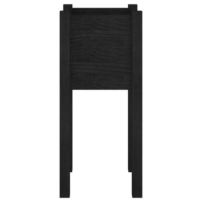 vidaXL Градински сандъци, 2 бр, черни, 31x31x70 см, бор масив