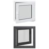 vidaXL Прозорец за мазе RISOR 60 x 60 cm PVC и стъкло Антрацит