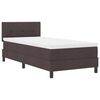 vidaXL Легло с пружинирана основа Тъмен кафяв 90 x 200 cm текстил