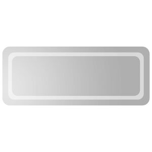 vidaXL LED огледало за баня Прозрачен 100 x 40 cm закалено стъкло