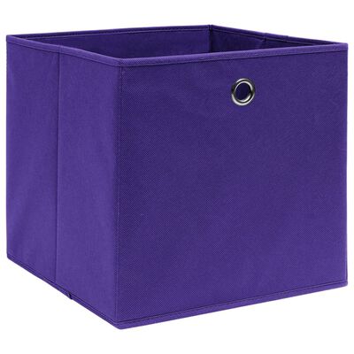 325211 vidaXL Storage Boxes 4 pcs Non-woven Fabric 28x28x28 cm Purple