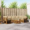 vidaXL Комплект дивани за открито 8 pcs Натурален и Бежов