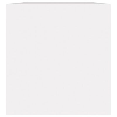 vidaXL Шкаф за винилови плочи, бял, 71x34x36 см, инженерно дърво