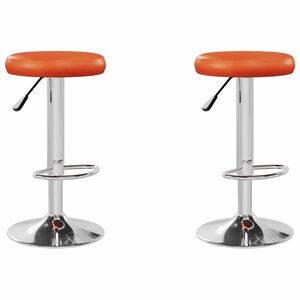 vidaXL Бар стол 2 pcs 31 x 31 x 87 см Изкуствена Въртящ се