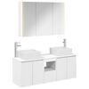 vidaXL Комплект шкафове за баня 4 pcs Бяло Инженерна дървесина