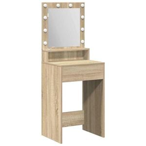vidaXL Тоалетка с рафт Сонома дъб 50 x 41 x 135 см Инженерно дърво