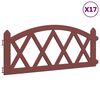 vidaXL Кантове за тревни площи, 17 бр, червени, 10 м, PP