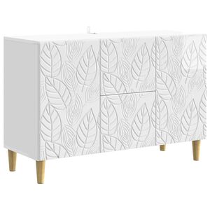 vidaXL Служебен шкаф Бял гланц 89 x 34,5 x 60 см Инженерна дървесина