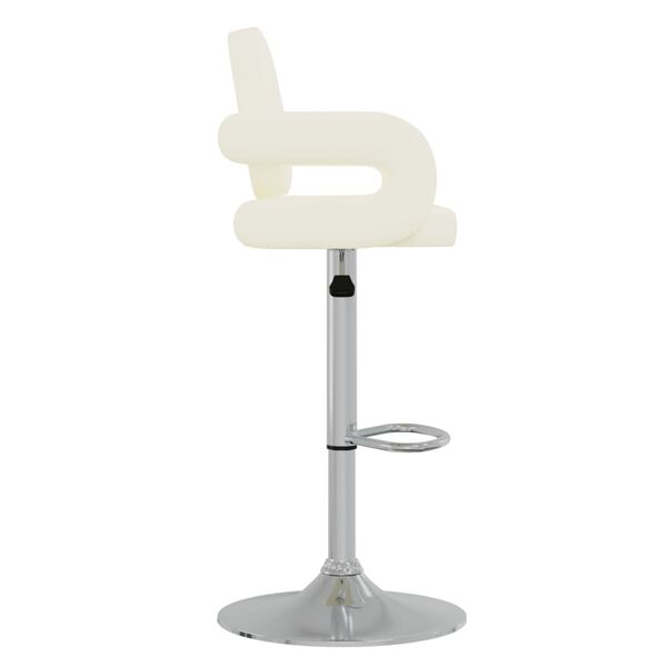 vidaXL Бар табуретка, кремава, изкуствена кожа