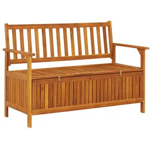 vidaXL Градинска пейка за съхранение, 120 cм, акация масив