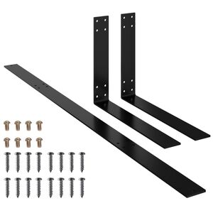 vidaXL Облегалка за палетен диван, черна, 110 см, желязо