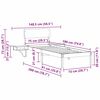 vidaXL Рамка за легло Кафяво 75 x 190 cm Солидно борово дърво