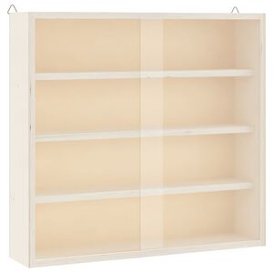 vidaXL Дървена колекционерска витрина с врати 40x8,5x37 см