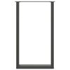 vidaXL Крака за бар маса, U-образни, 2 бр., антрацит, 60 x (100-101) см, стомана