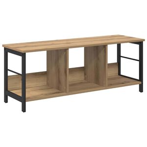 vidaXL Рафт за книги 3 нива 102 x 32 x 40,5 см Инженерна дървесина Дъб