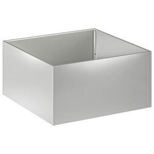 vidaXL Градинска саксия Сребристо 80 x 80 x 40 cm Поцинкована стомана