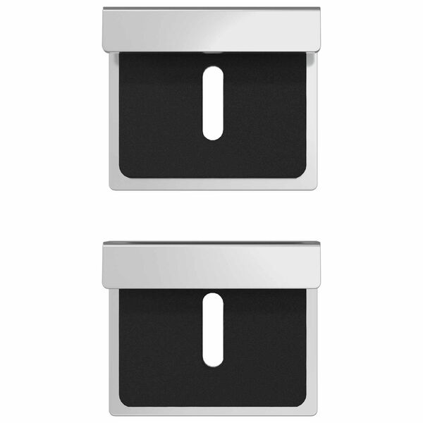 vidaXL Държач за огледала 12 pcs Никел 35 x 30 x 8,3 мм Стомана