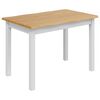 VidaXL Трапезна маса EKAI Бяло 112 x 70 x 76,5 см