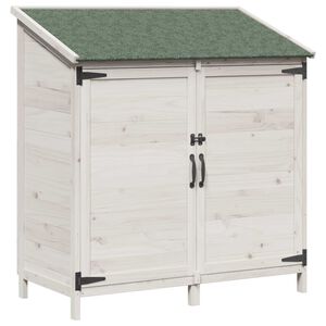 vidaXL Градина постройка Бяло 106,5 x 56 x 113,5 см