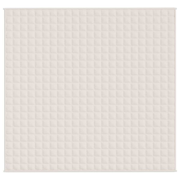 vidaXL Утежнено одеяло светлокремаво 220x230 см 15 кг плат