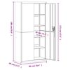 vidaXL Шкаф за папки светлосиво и тъмносиво 90x40x180 см стомана