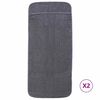 vidaXL Плажни кърпи 2 бр антрацит 60x135 см текстил 400 GSM