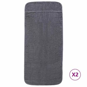 vidaXL Плажни кърпи 2 бр антрацит 60x135 см текстил 400 GSM