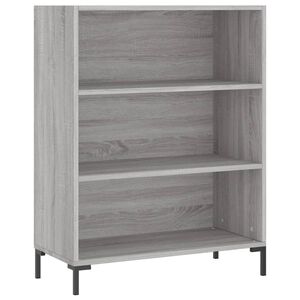 vidaXL Библиотека, сив сонома, 69,5x32,5x90 см, инженерно дърво