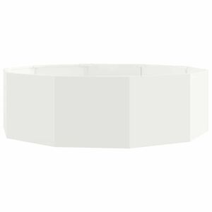 vidaXL Кашпа Бяло 120 x 120 x 35 см Стомана