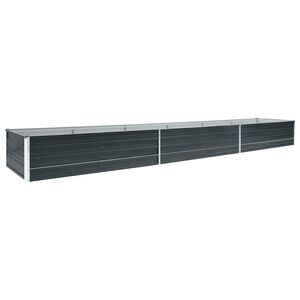 vidaXL Градинска висока леха поцинкована стомана 480x80x45 см антрацит
