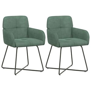 vidaXL Обедени столове 2 pcs Кадифе Морско зелено 59 x 56,5 x 86 см