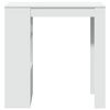 vidaXL Бар маса с рафтове, бяла, 102x50x103,5 см, инженерно дърво