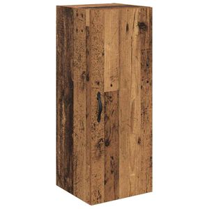 vidaXL Стенен шкаф Старо дърво 34,5 x 34 x 90 см Инженерно дърво