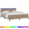 vidaXL Легло с пружинирана основа Капучино 180 x 200 cm Изкуствена