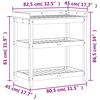 vidaXL Маса за разсаждане с рафтове, бяла, 82,5x45x86,5 см, бор масив