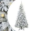 vidaXL Изкуствено коледно дърво с хингед Бяло 240 cm PE и PVC