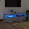 vidaXL ТВ шкаф с LED осветление, бетонно сив, 120x35x40 см