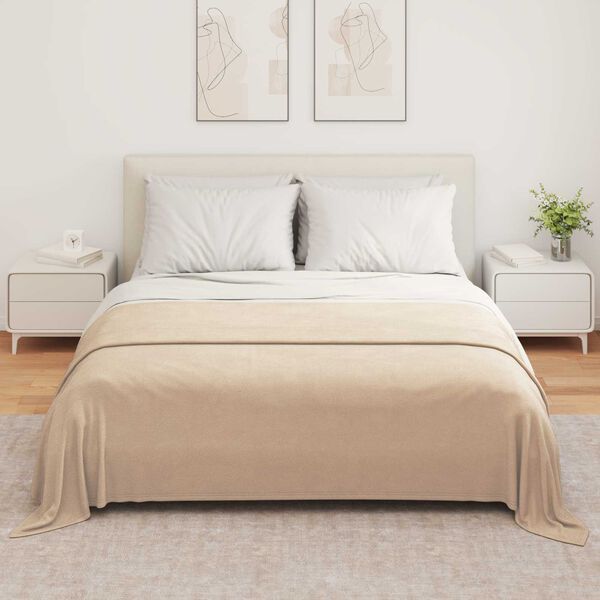 vidaXL Одеала за хвърляне 6 pcs Камилски 280 x 210 см Мека вълна