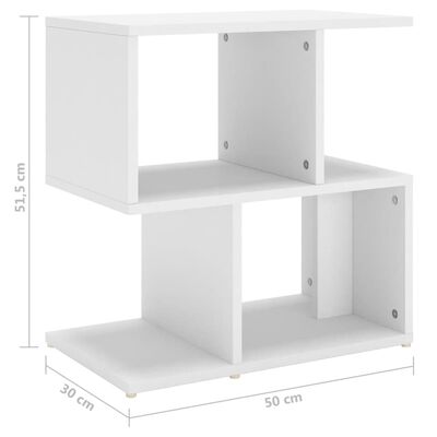 vidaXL Нощни шкафчета, 2 бр, бели, 50x30x51,5 см, ПДЧ